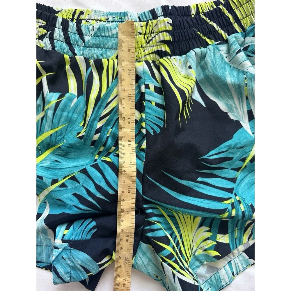 Old Navy girls Active athletic jogger shorts -XL (14) blue, yellow, palm tree